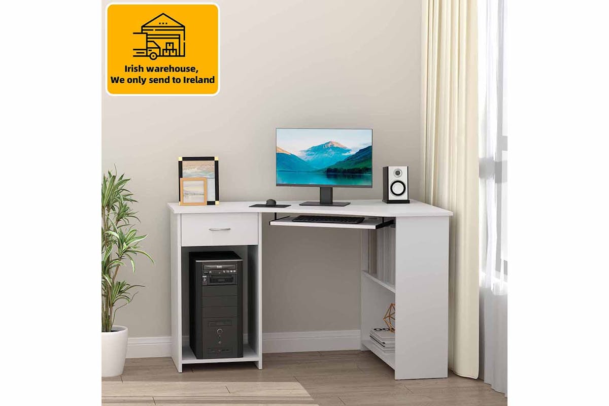Homcom Home Office Computer Desk | White-2