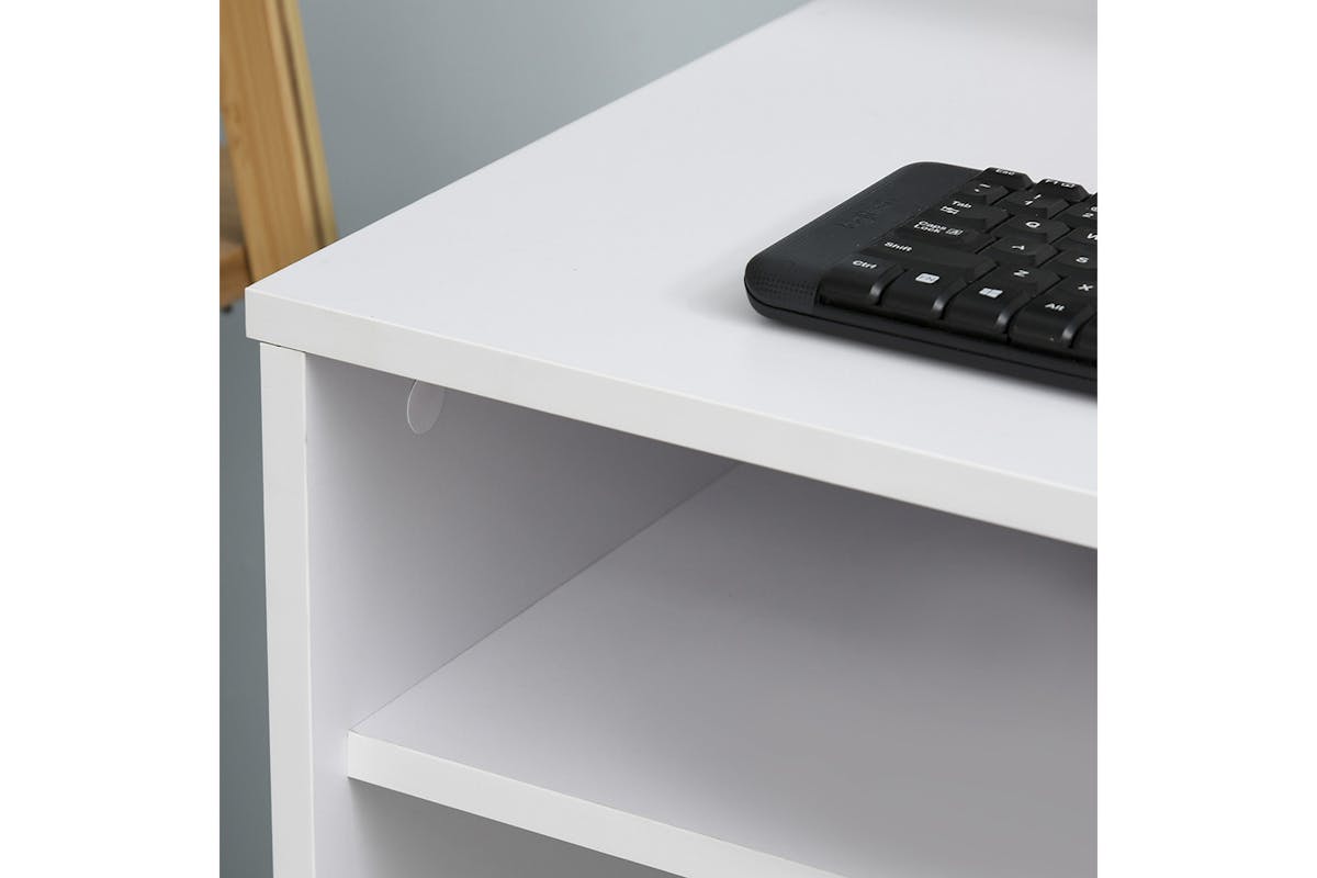 Homcom Office Desk with Drawer | White-6