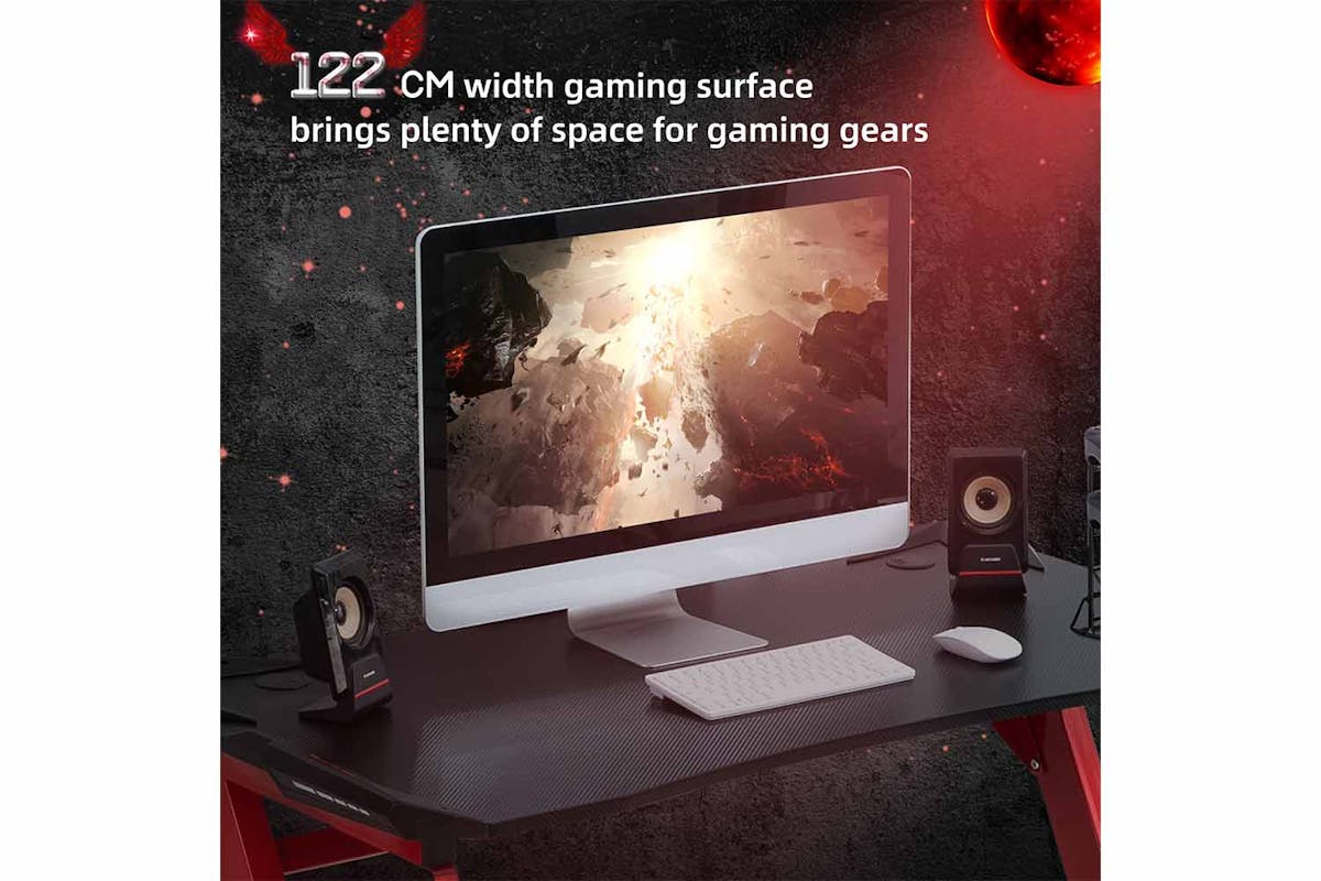 Homcom Gaming Computer Desk | Red/Black-3
