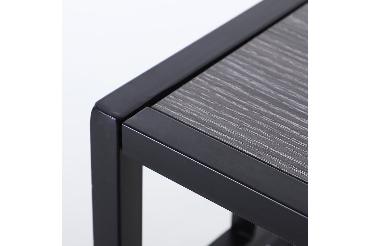 Homcom 2 Shelves Narrow Console Table | Black/Grey-5