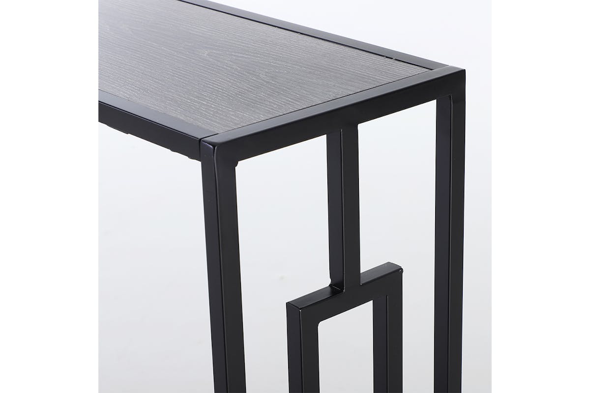 Homcom 2 Shelves Narrow Console Table | Black/Grey-6