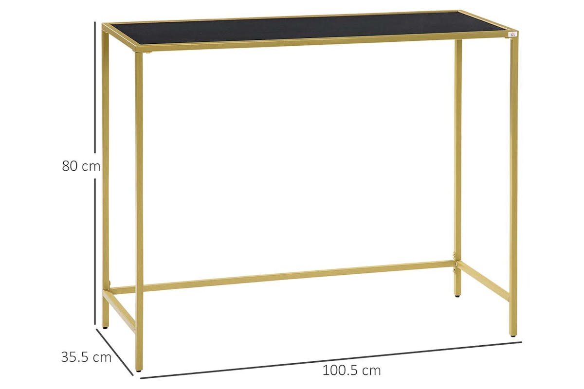 Homcom Console Table | Gold & White-6