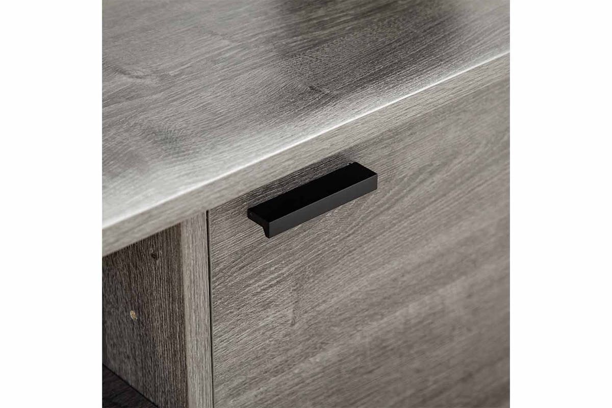Homcom Console Table with Cabinet | Grey & Black-3
