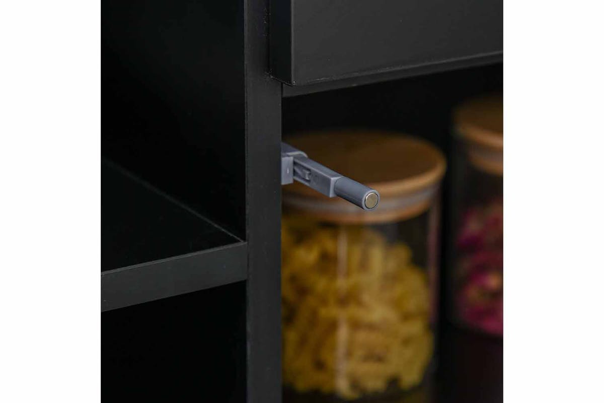 Homcom Push-Open Doors Sideboard | 2 Drawers | Black-7