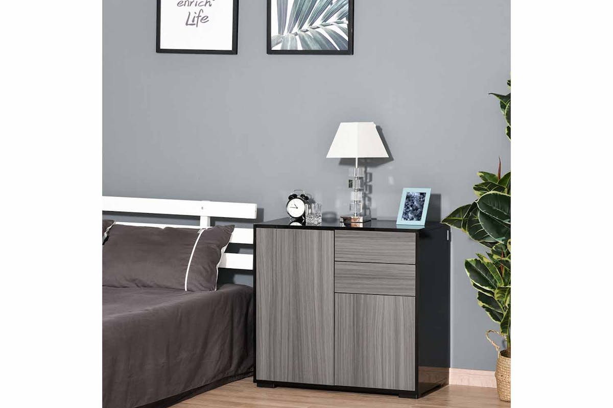 Homcom 2 Doors Sideboard | 2 Drawers | Grey-2