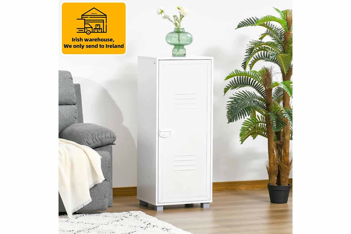 Homcom Modern 2-Tier Cabinet Storage | White-2