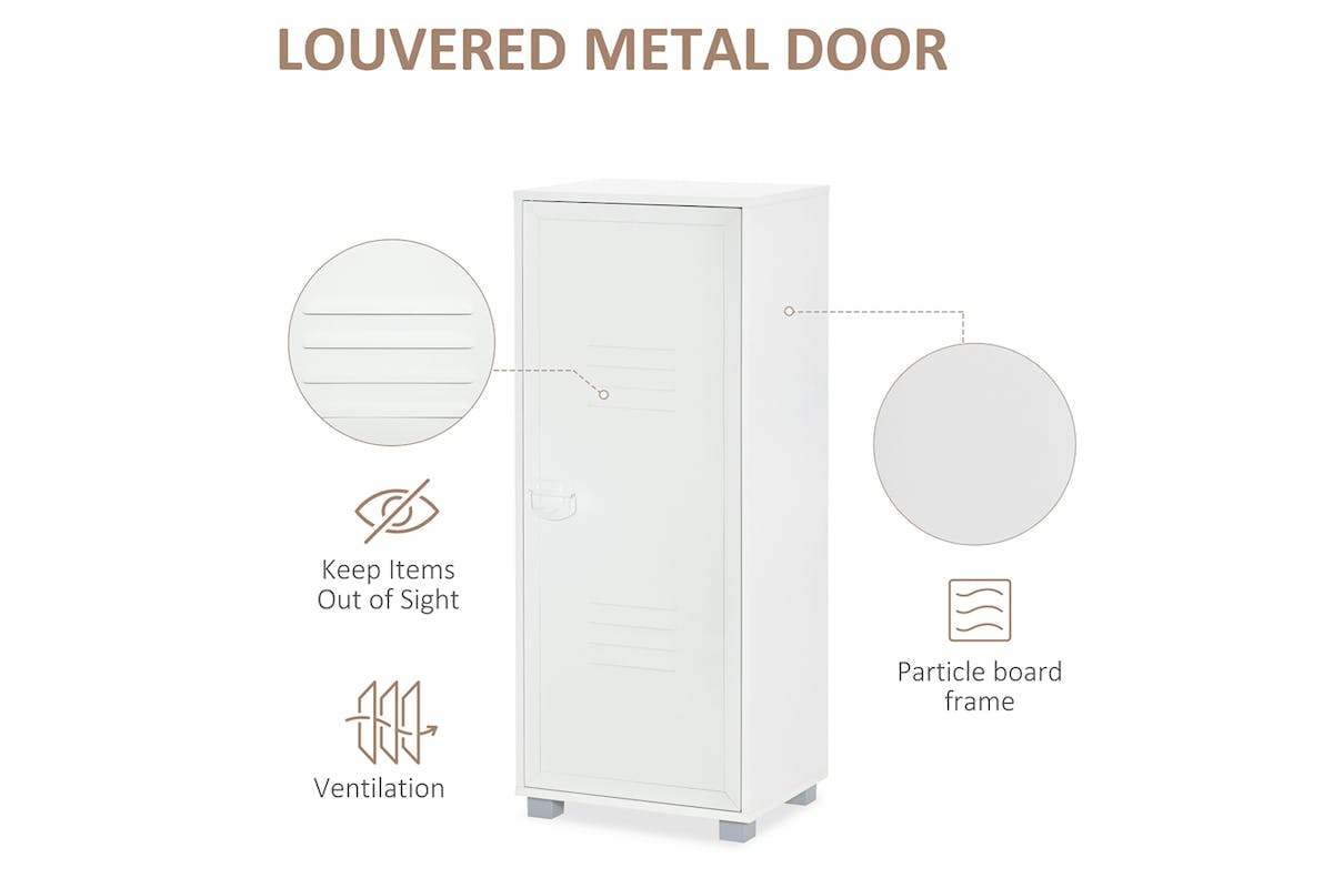 Homcom Modern 2-Tier Cabinet Storage | White-6