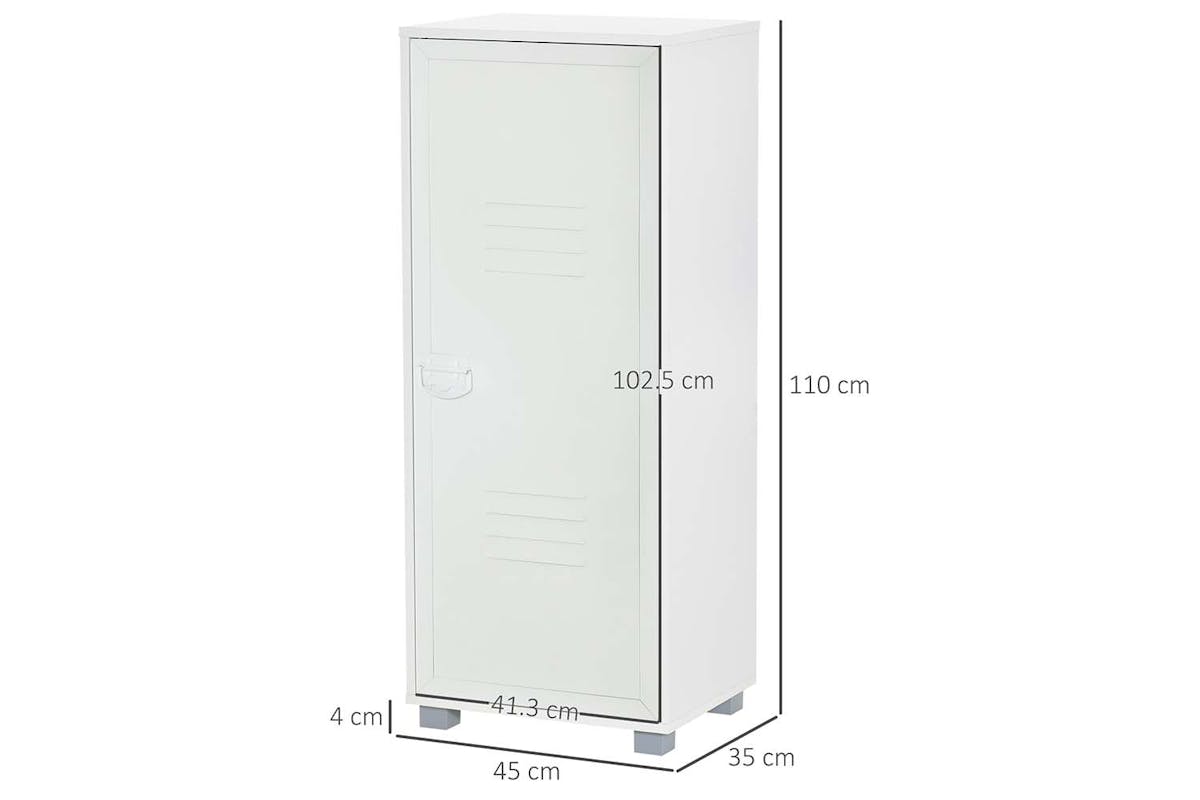 Homcom Modern 2-Tier Cabinet Storage | White-7