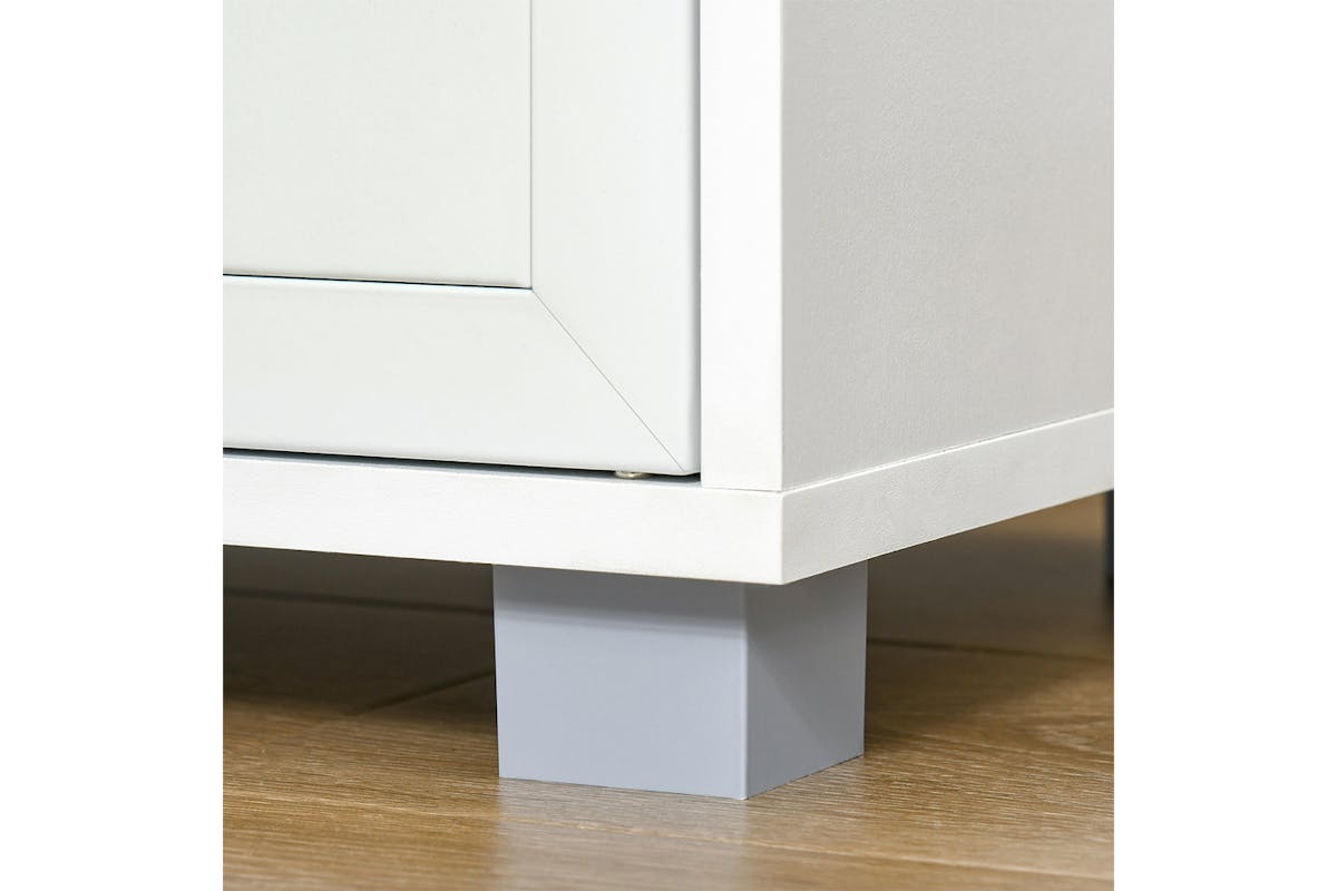 Homcom Modern 2-Tier Cabinet Storage | White-3