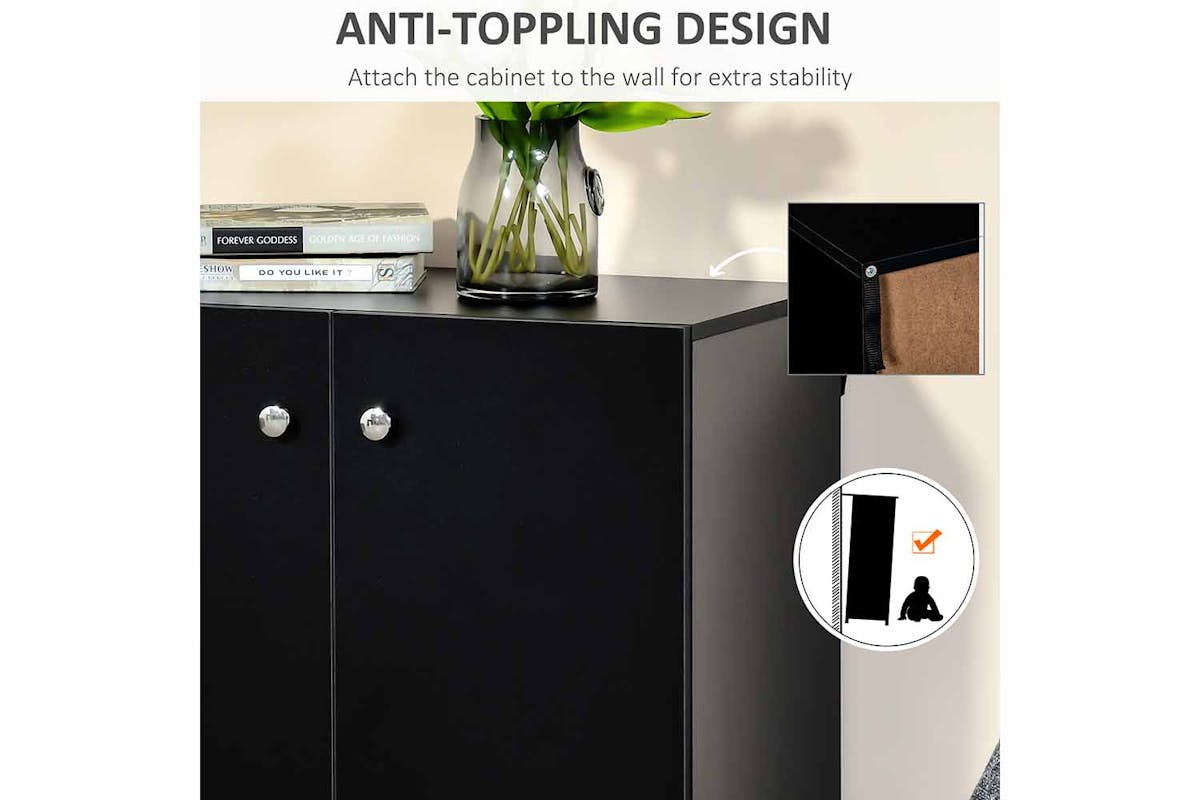 Homcom Sideboard | Storage Cabinet | Black-4