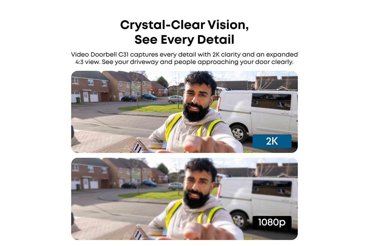 Eufy C31 2K Video Doorbell with Chime-7