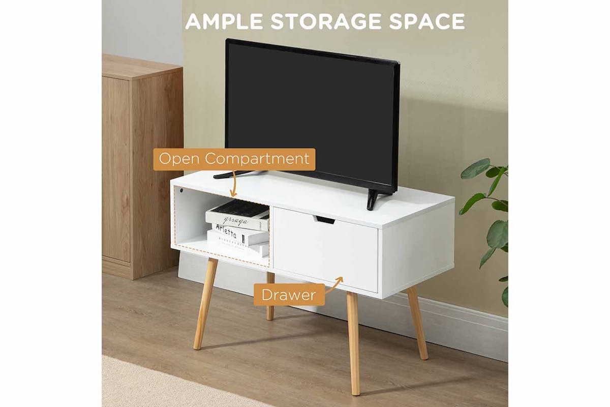 Homcom TV Unit | White-4