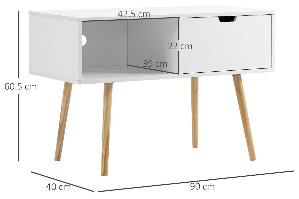 Homcom TV Unit | White-5