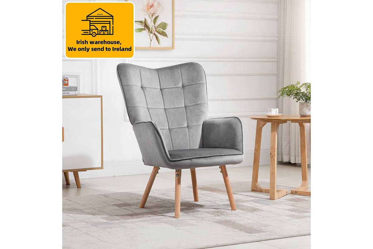 Homcom Wingback Accent Chair | Grey-2