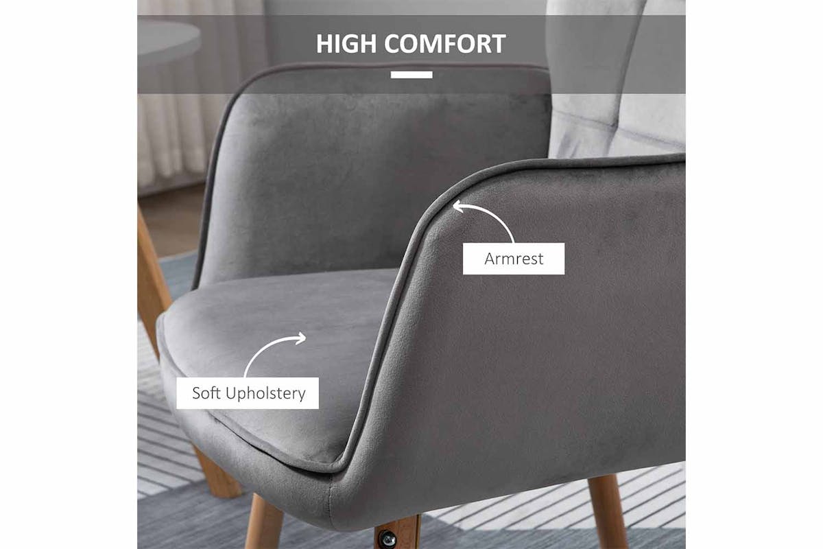Homcom Wingback Accent Chair | Grey-3