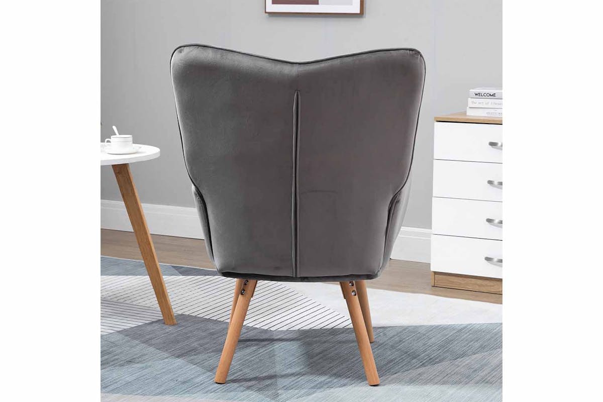 Homcom Wingback Accent Chair | Grey-5