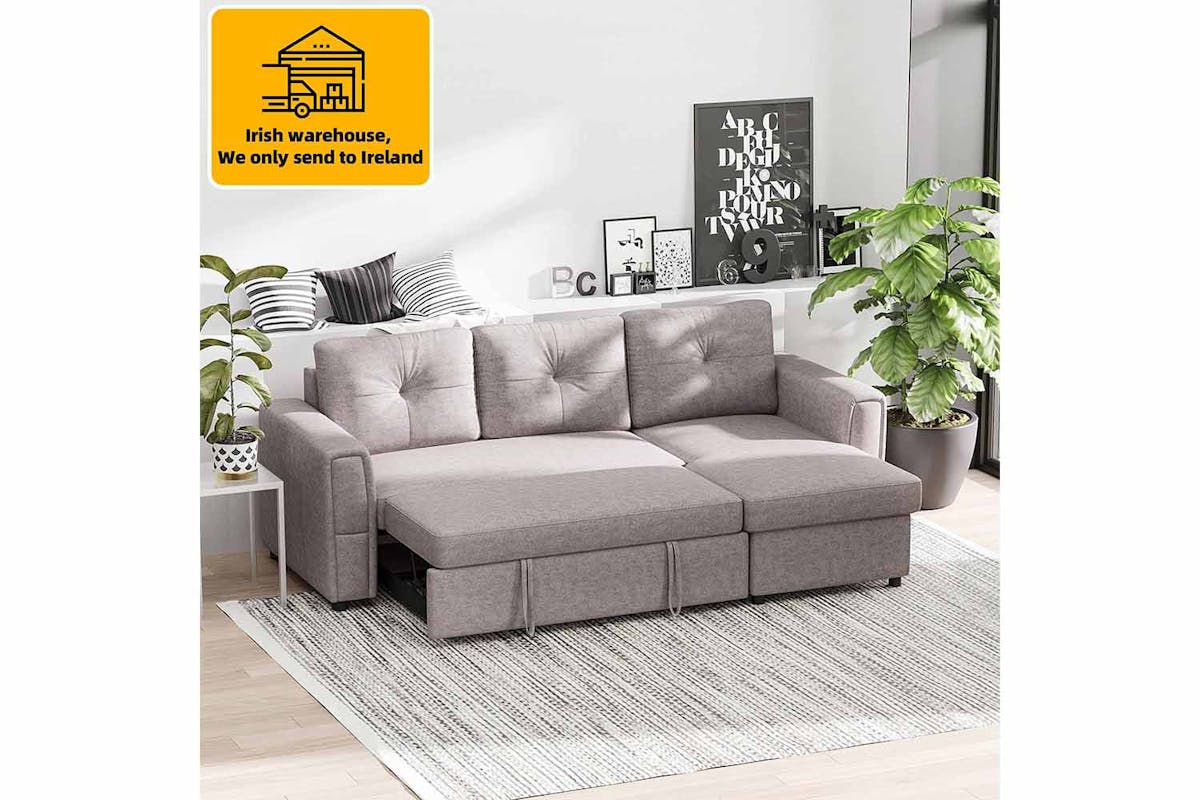 Homcom Reversible Sectional Sofa Set | Grey-2