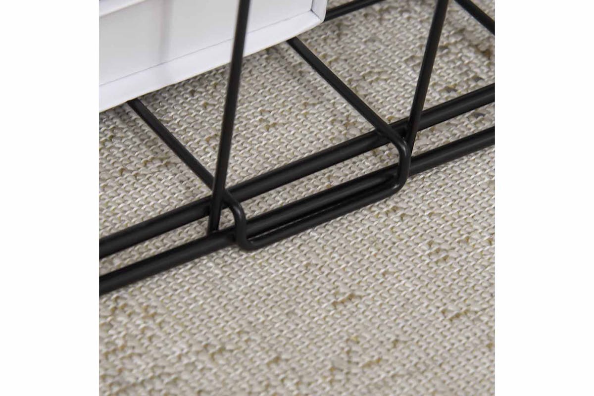 Homcom Marble Side Table | Black | Set of 2-7