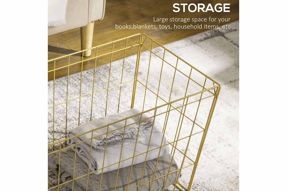 Homcom Marble Side Table | White/Gold | Set of 2-4