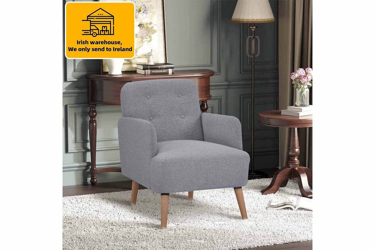 Homcom Armchair | Light Grey-2