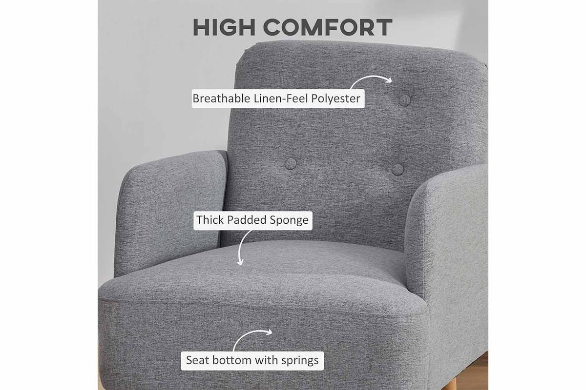 Homcom Armchair | Light Grey-4