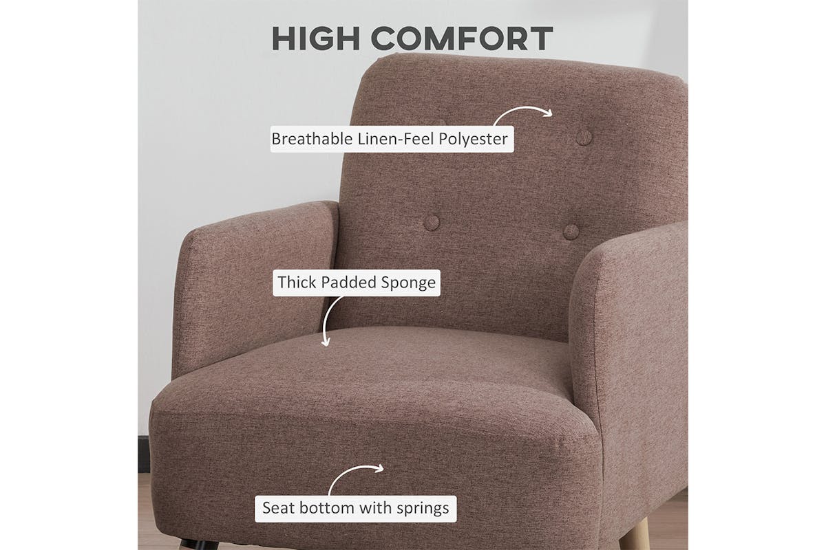 Homcom Armchair | Light Brown-4