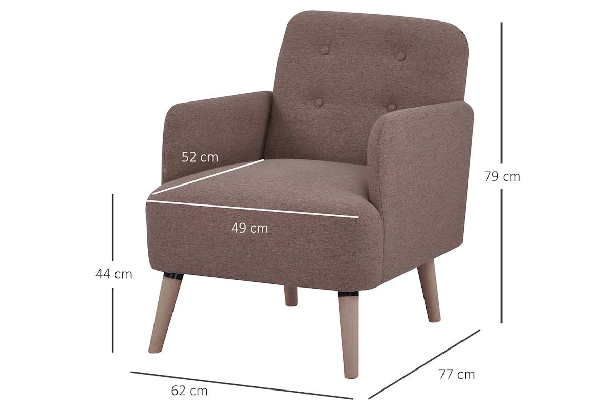 Homcom Armchair | Light Brown-5