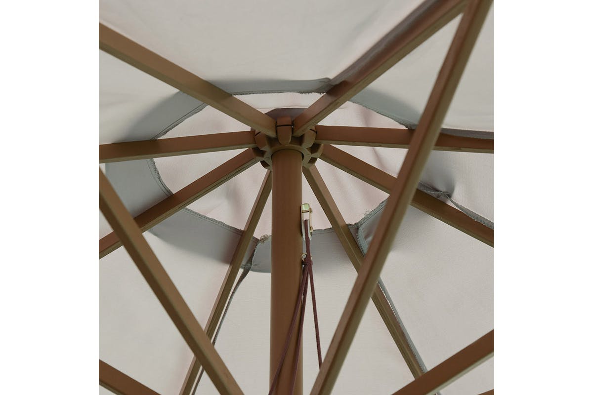 Outsunny 3m Parasol Umbrella | Grey/Teak-8