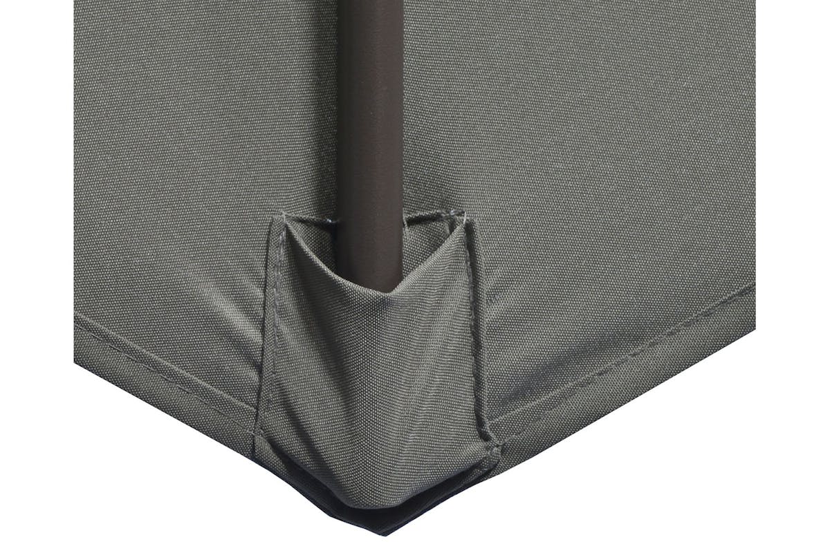 Outsunny 360° Rotation Roma Umbrella | Dark Grey/Dark Brown-7