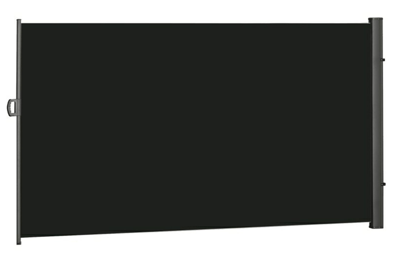 Outsunny Retractable Sun Side Awning Screen | Black