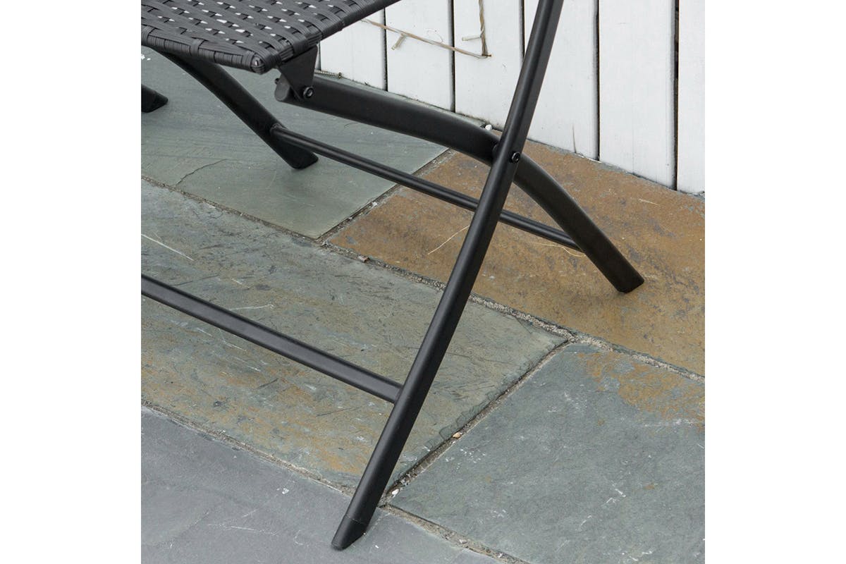 Outsunny Rattan Wicker Bistro Set Table and Chair Set | Brown | 3 Pieces-7