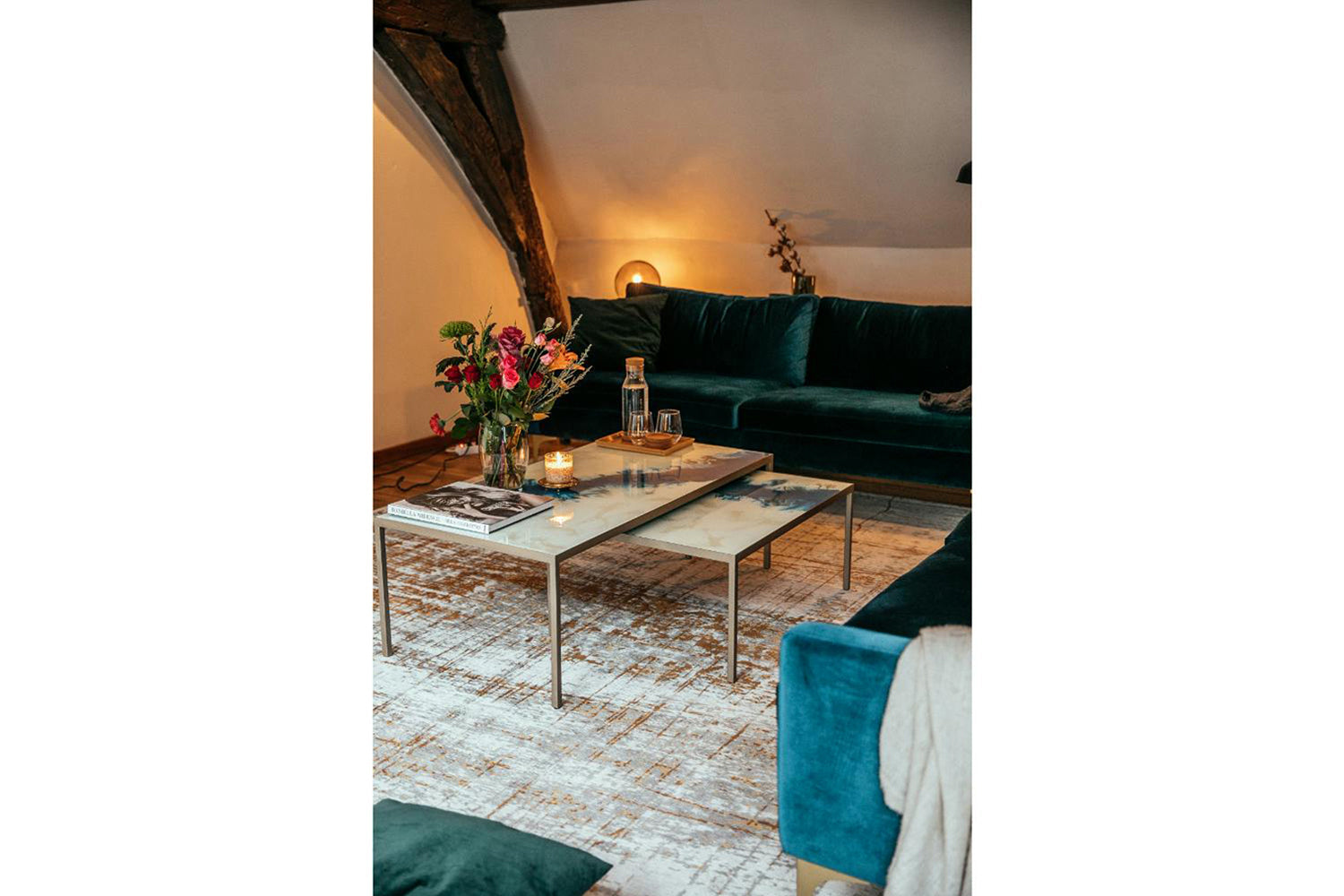 Louis De Poortere | Griff Columbus Gold Eco Rug | Gold/Grey | 170 x 240 cm-9