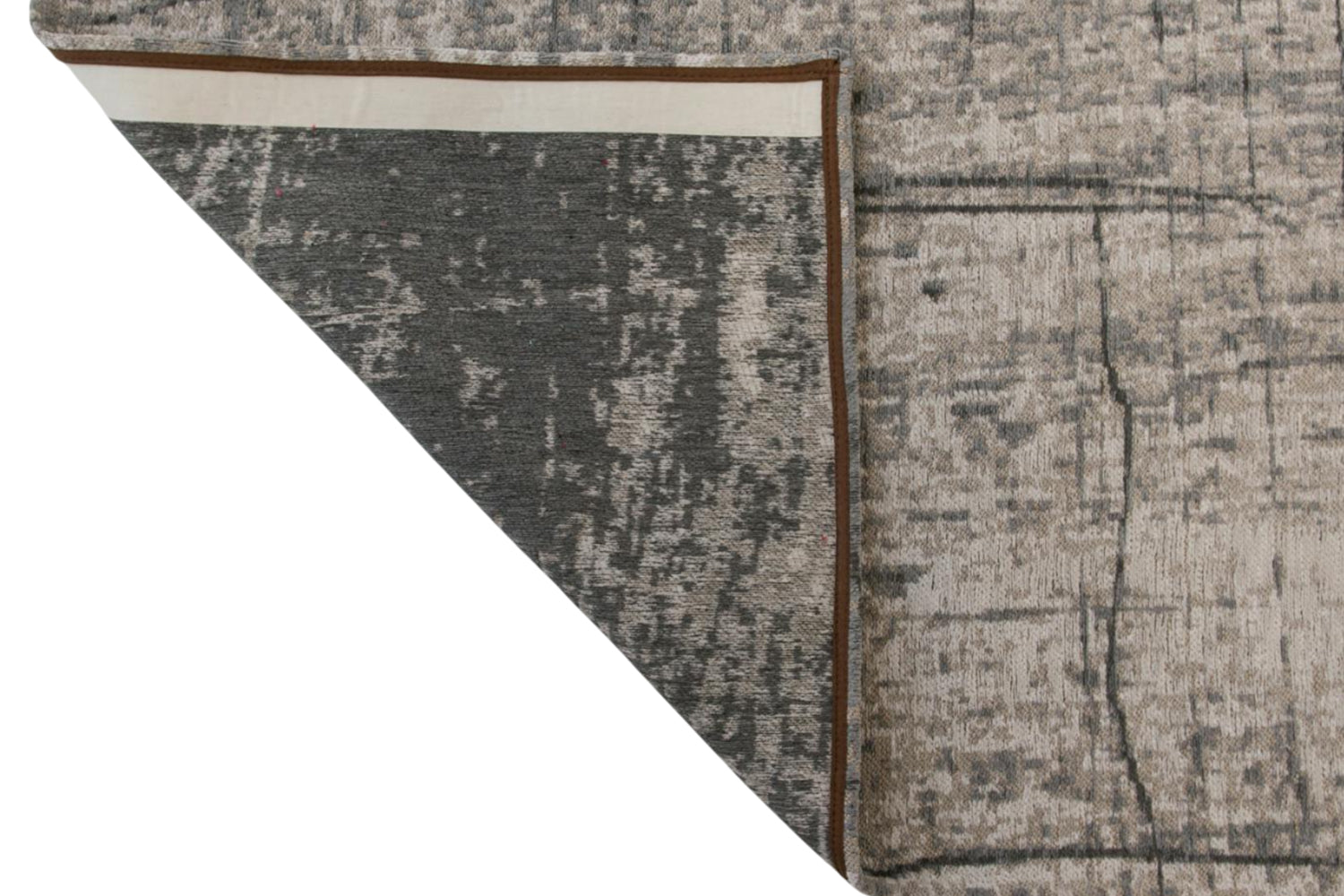 Louis De Poortere | Griff Jersey Stone Eco Rug | Grey/Black | 140 x 200 cm-3
