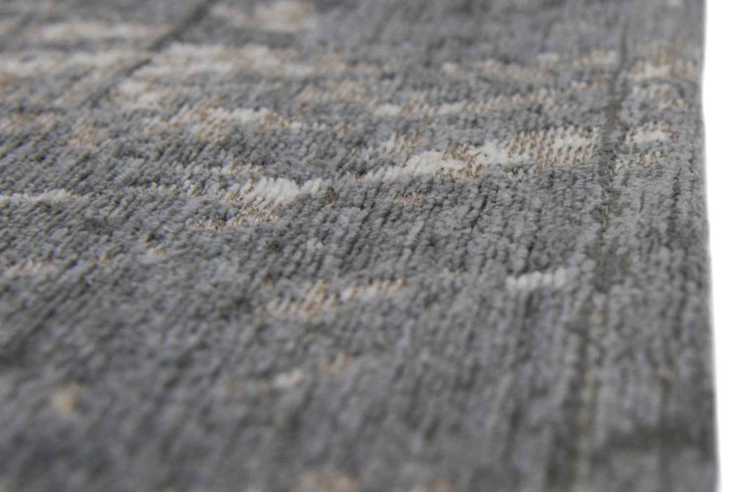Louis De Poortere | Griff Jersey Stone Eco Rug | Grey/Black | 140 x 200 cm-4