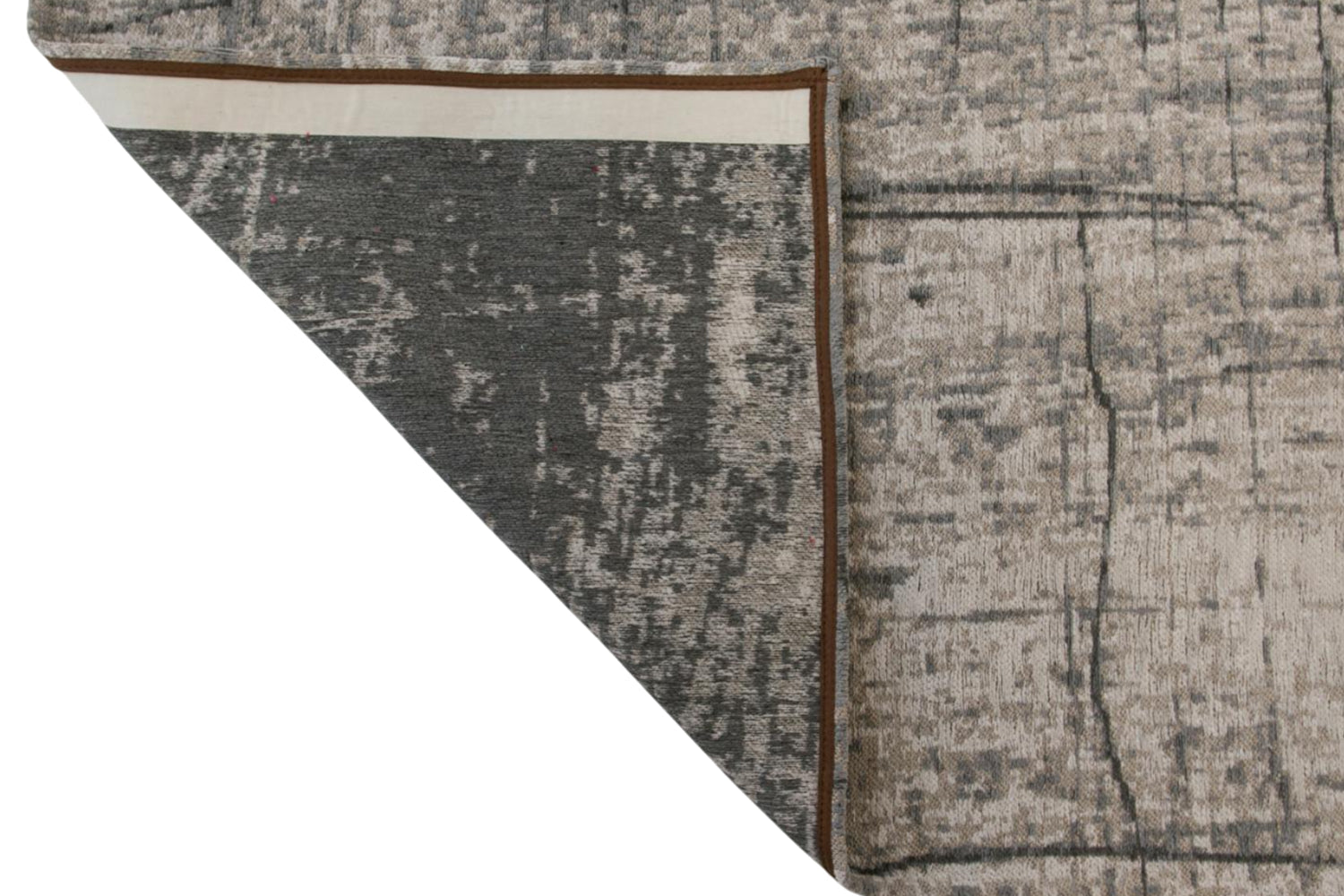 Louis De Poortere | Griff Jersey Stone Eco Rug | Grey/Black | 170 x 240 cm-3