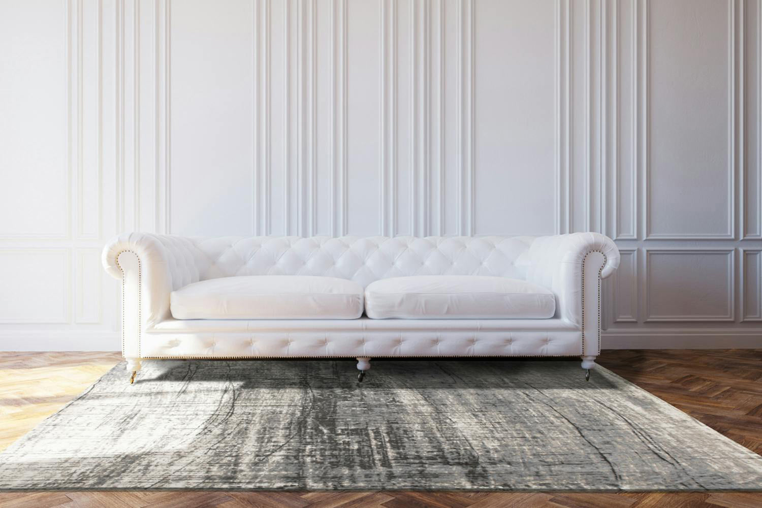 Louis De Poortere | Griff Jersey Stone Eco Rug | Grey/Black | 200 x 280 cm-10