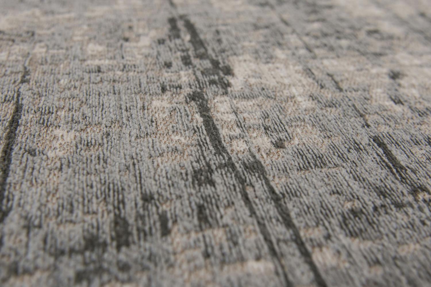 Louis De Poortere | Griff Jersey Stone Eco Rug | Grey/Black | 200 x 280 cm-7