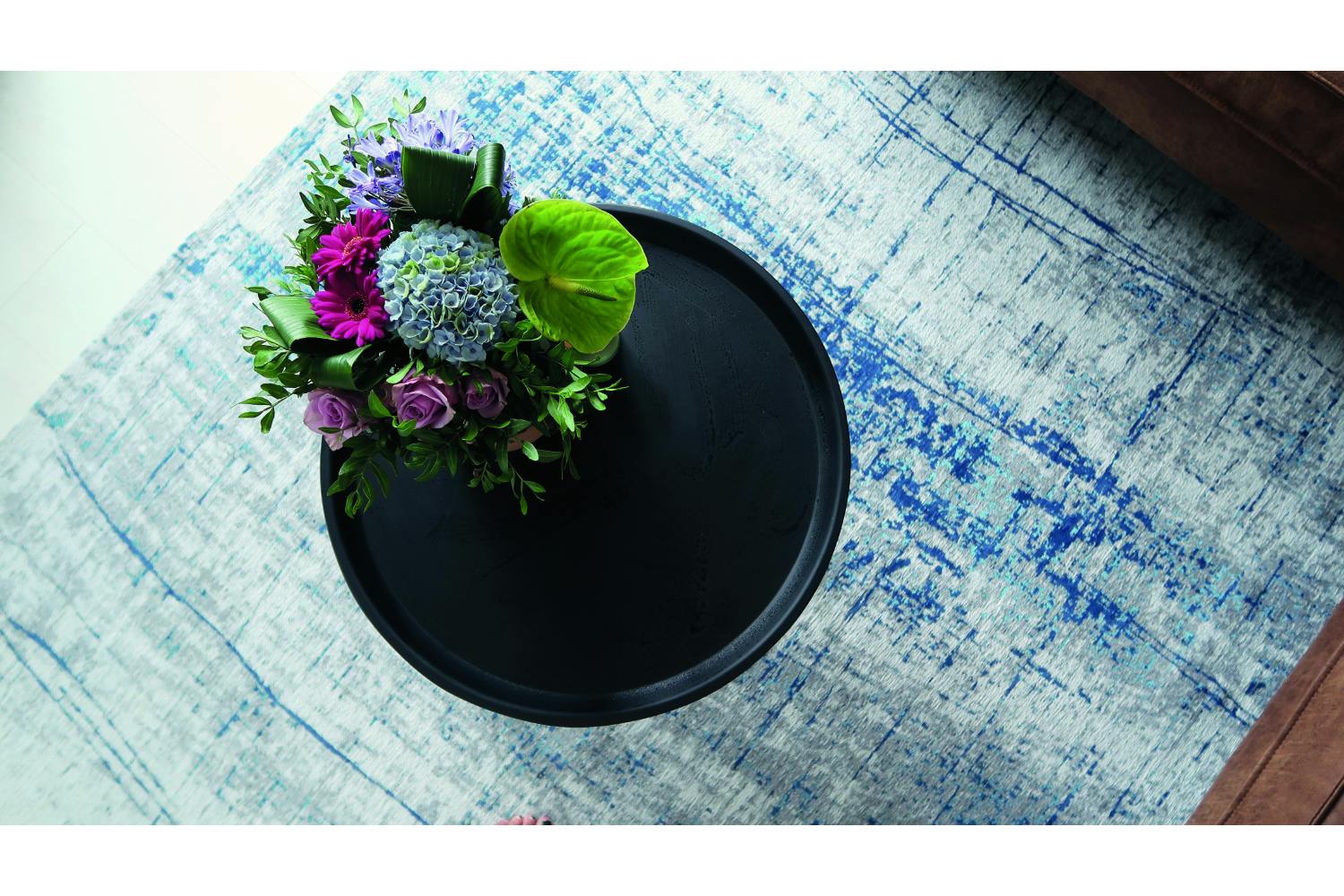 Louis De Poortere | Griff Bronx Azurite Eco Rug | Blue/Grey | 140 x 200 cm-10