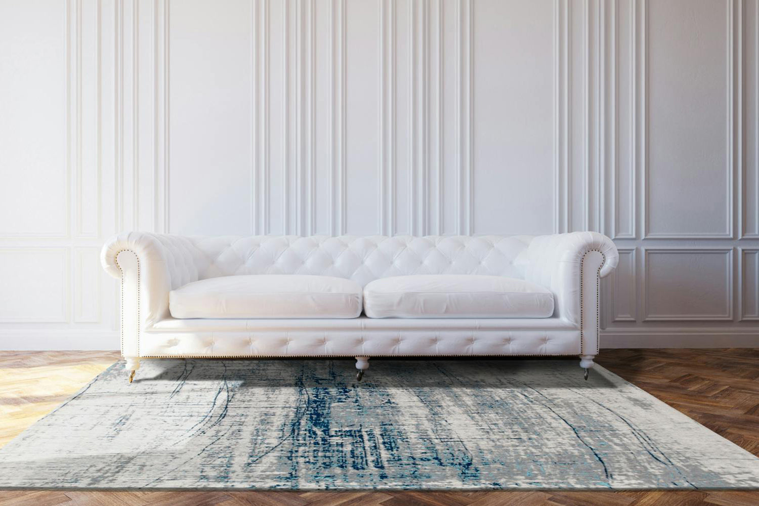 Louis De Poortere | Griff Bronx Azurite Eco Rug | Blue/Grey | 170 x 240 cm-9