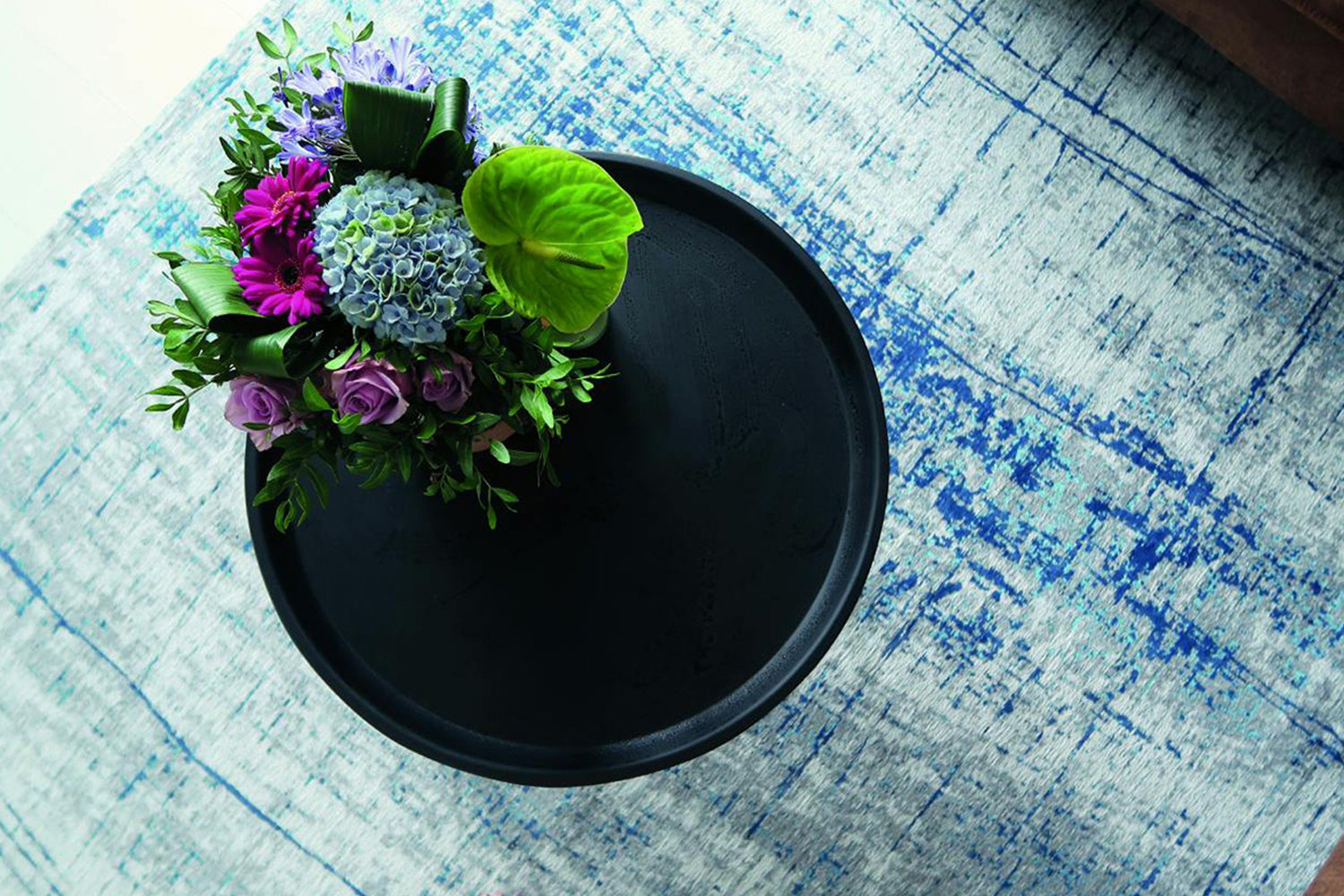 Louis De Poortere | Griff Bronx Azurite Eco Rug | Blue/Grey | 170 x 240 cm-10