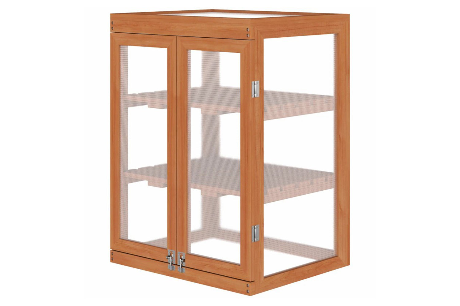 Outsunny 3-Tier Outdoor Garden Wooden Greenhouse | Natural Wood
