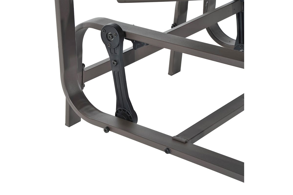 Outsunny Gliding Rocking Chair | Grey-6