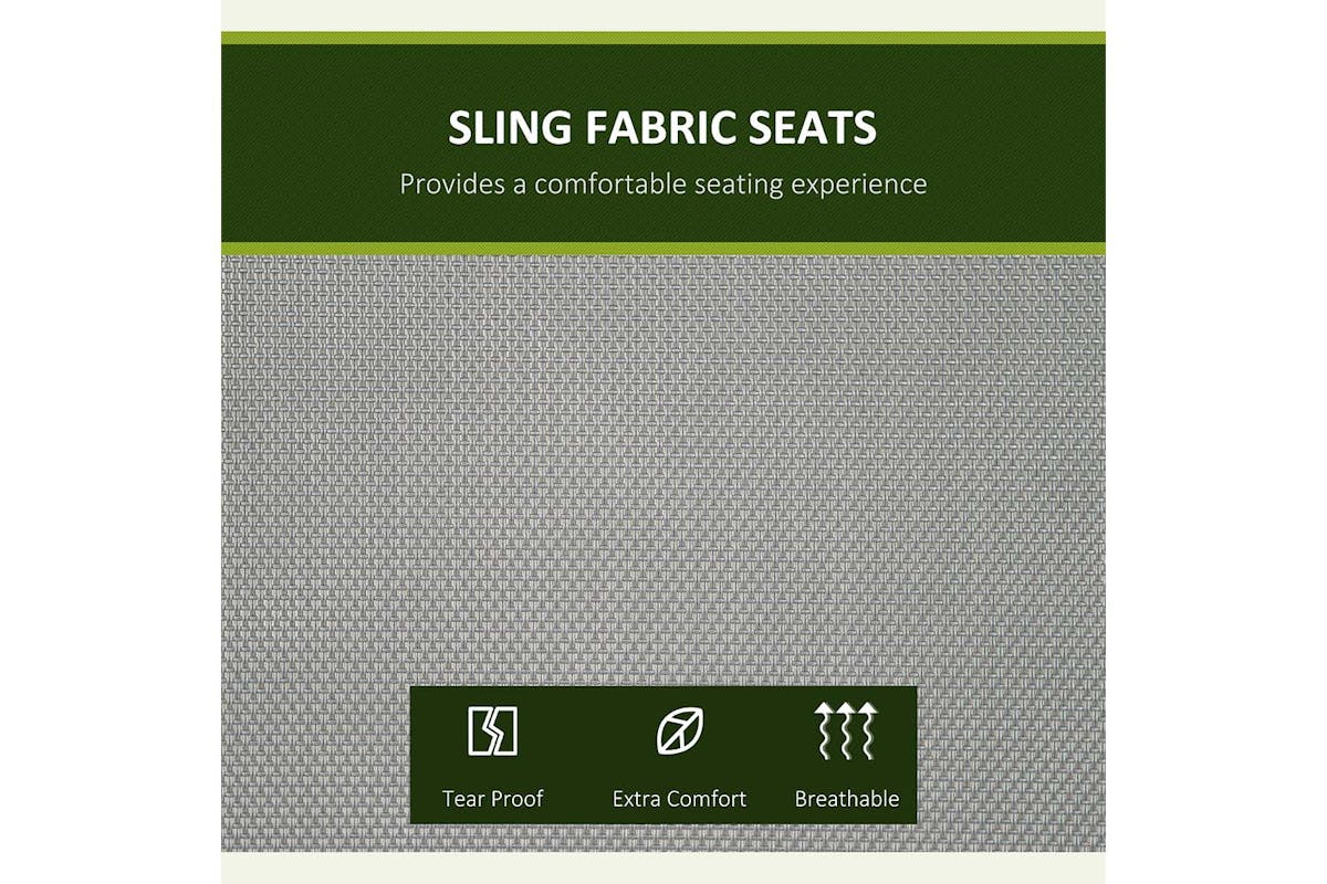 Outsunny 3 Seater Porch Swing Chair Bench | Dark Grey-4