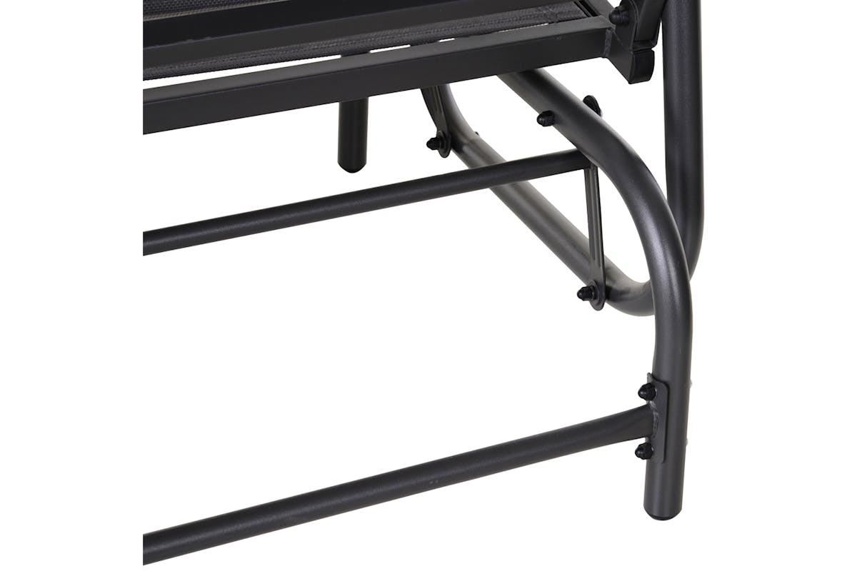 Outsunny 2-Person Outdoor Glider Bench with Power Coated Steel Frame | Grey-7