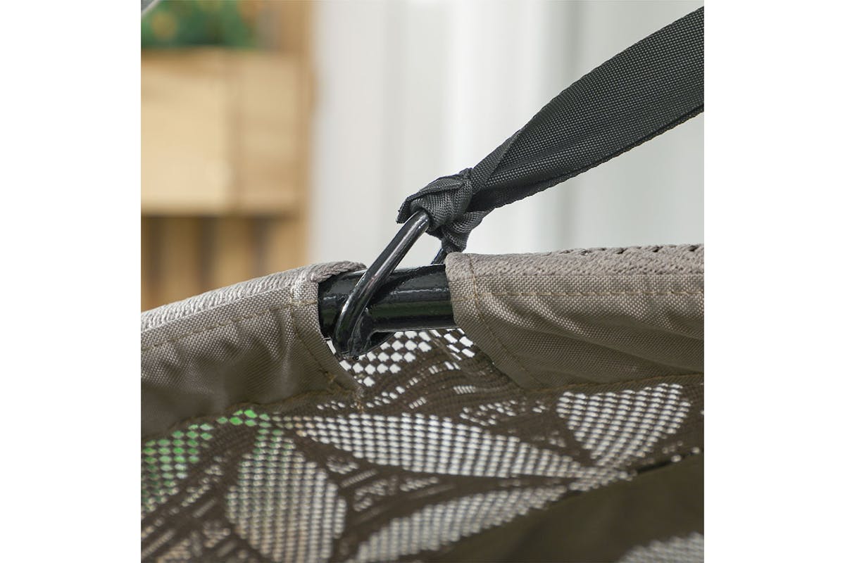Outsunny Outdoor Double Hanging Chair | Sand Brown/Black-8
