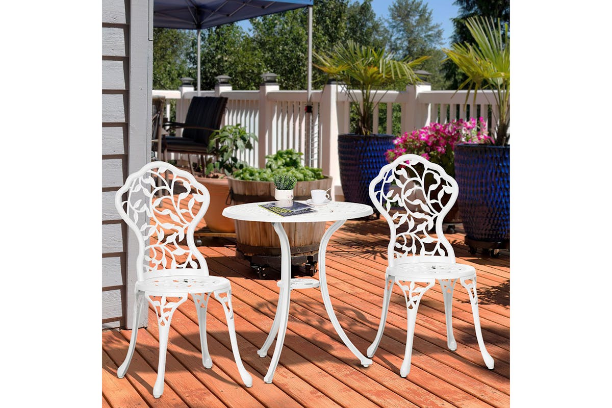 Outsunny Bistro Set | White-2