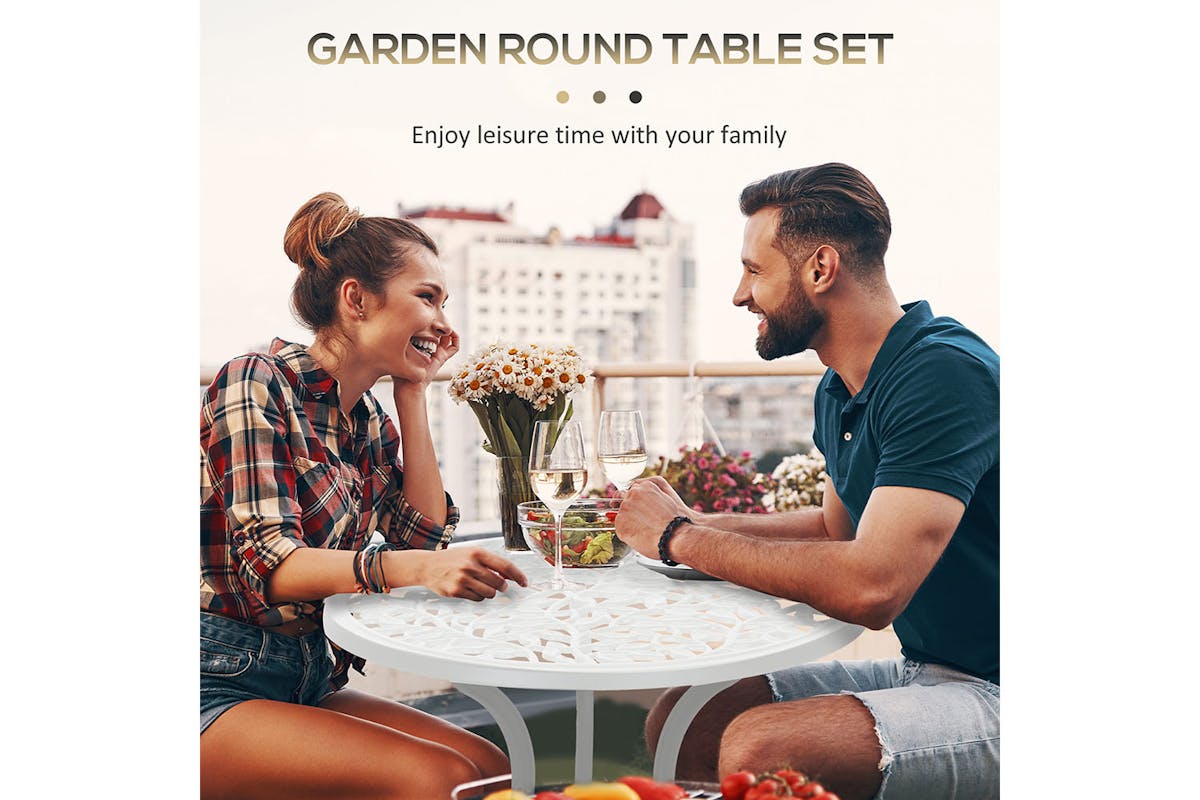 Outsunny Bistro Set | White-5
