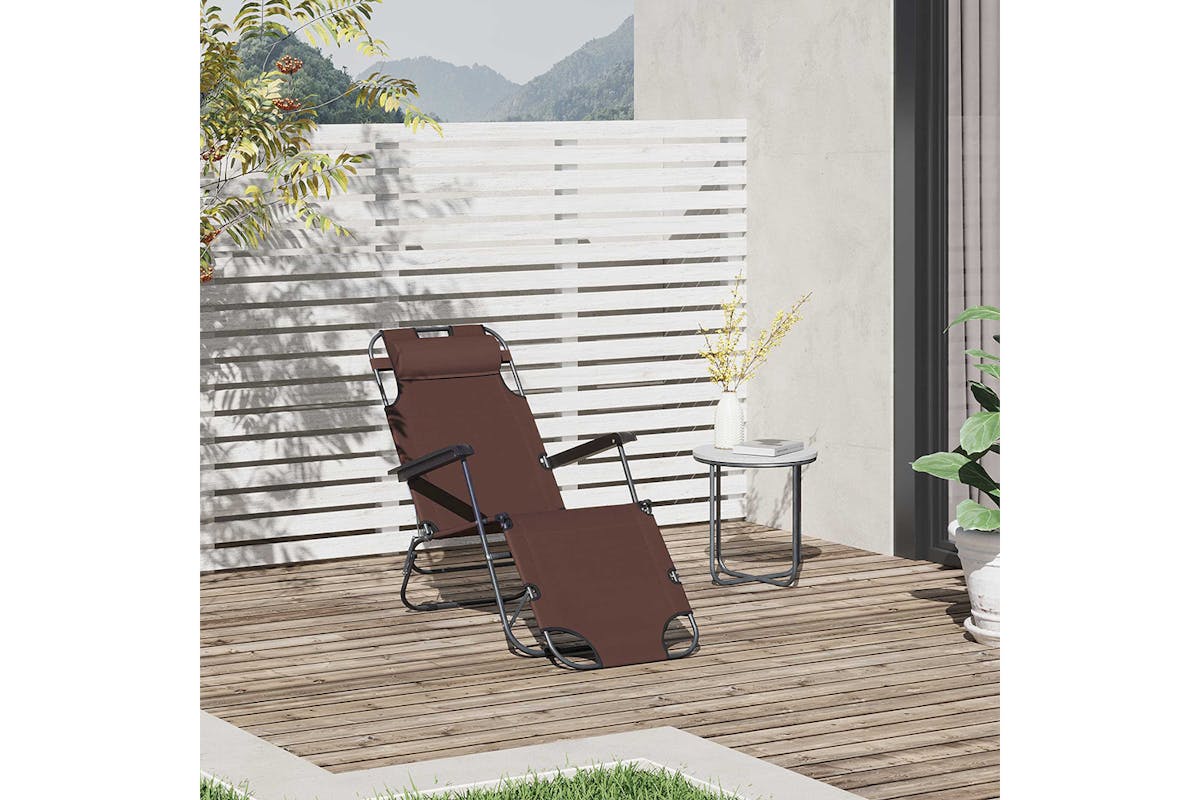 Outsunny Sun Lounge Chair | Brown-2