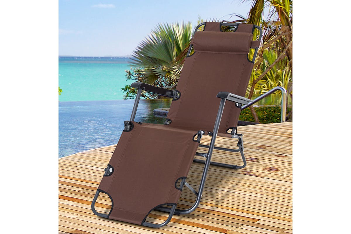 Outsunny Sun Lounge Chair | Brown-6