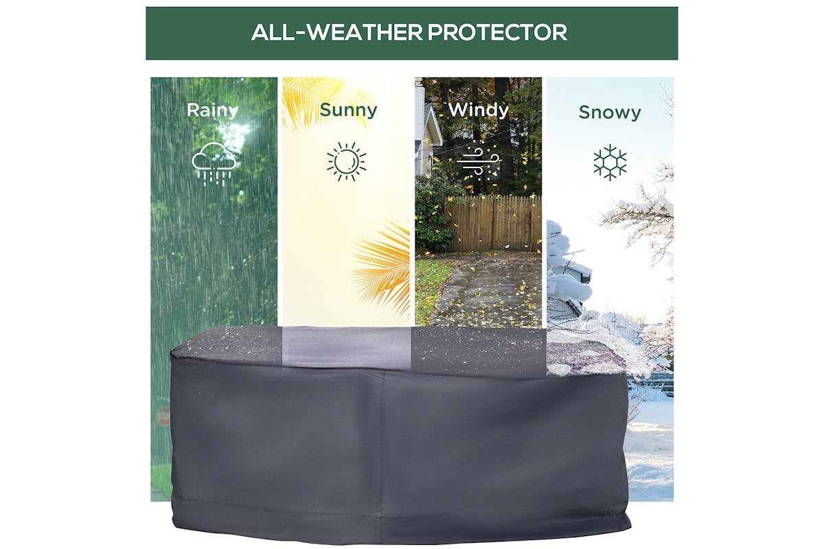 Outsunny 2-3 Seater Waterproof Sofa Cover | Grey-5